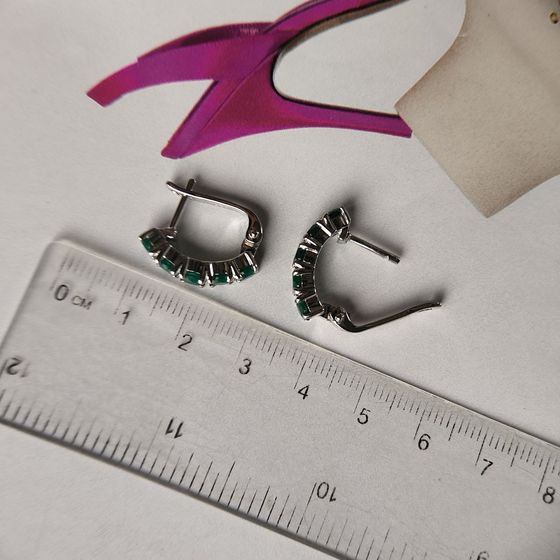 Серебряные серьги с агатом 2.082ct