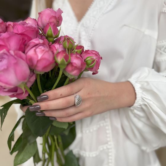 Silver ring without stones