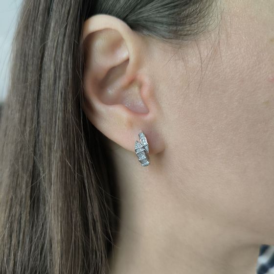 Срібні сережки з фіанітами