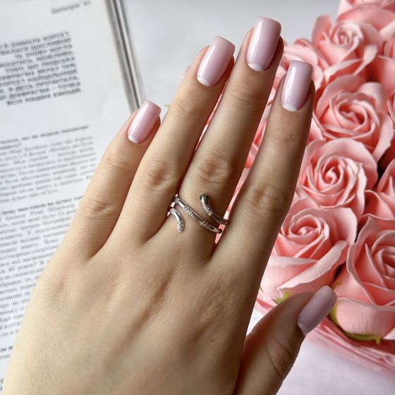 Silver Ring with Fianites