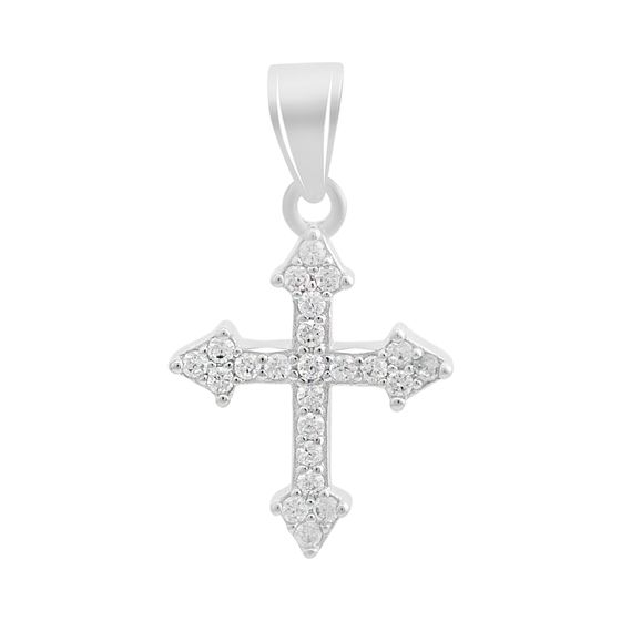 Silver cross with phianites