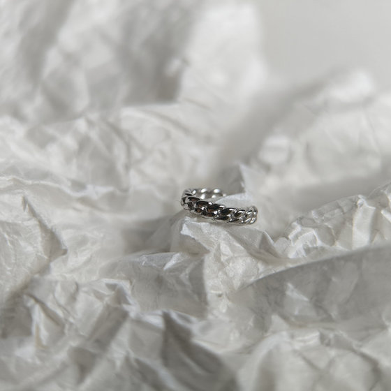 Silver earrings without stones