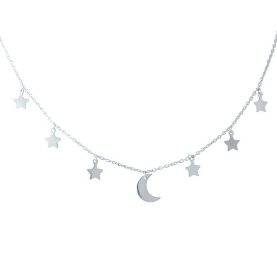 Silver necklace without stones