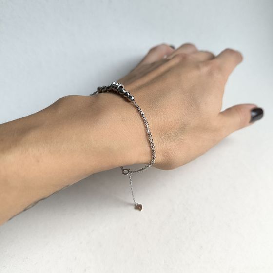 Silver bracelet without stones