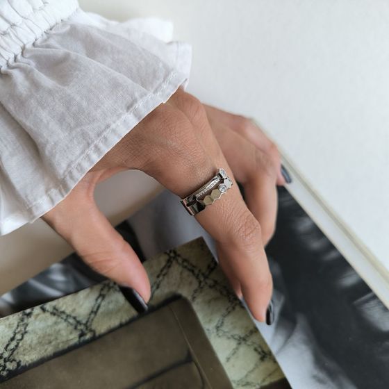 Silver Ring with Fianites