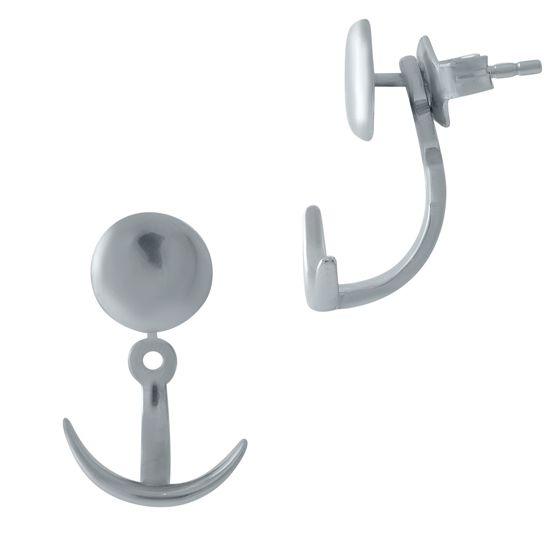 Silver earrings without stones