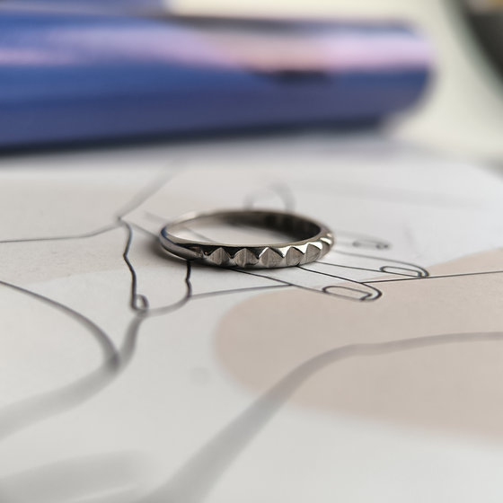 Silver ring without stones