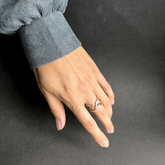 Silver Ring with Fianites