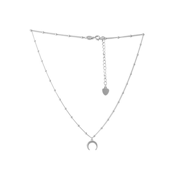 Silver necklace without stones