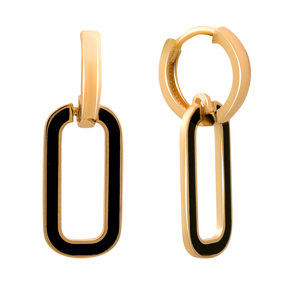 Серебряные серьги с емаллю