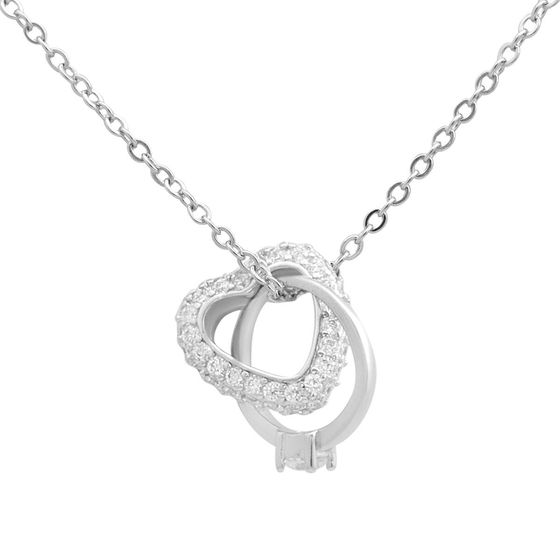 Серебряное колье с фианитами