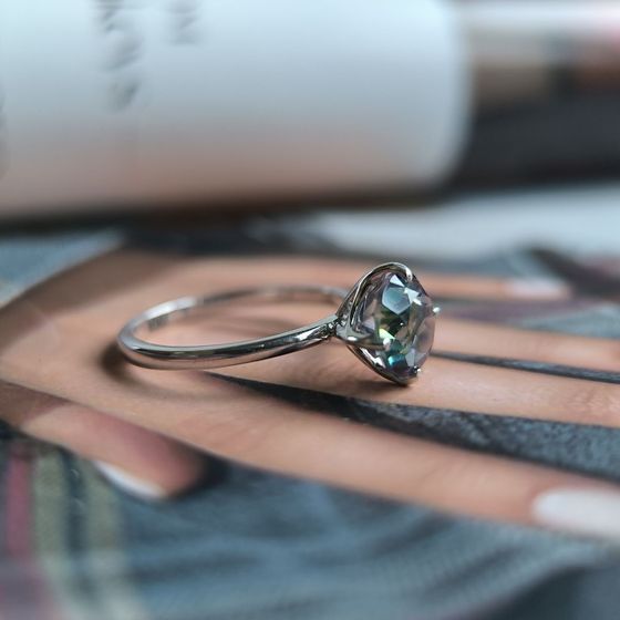 Срібна каблучка з містик топазом 1.95ct