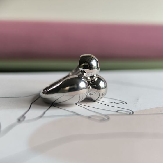 Silver ring without stones