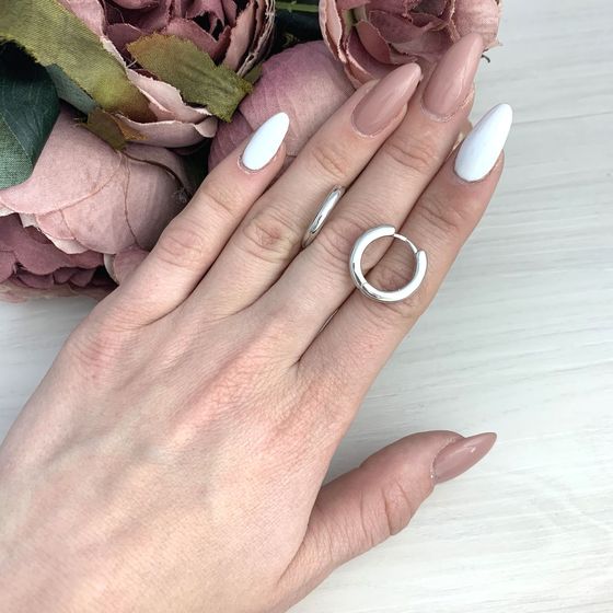 Серебряные серьги без камней