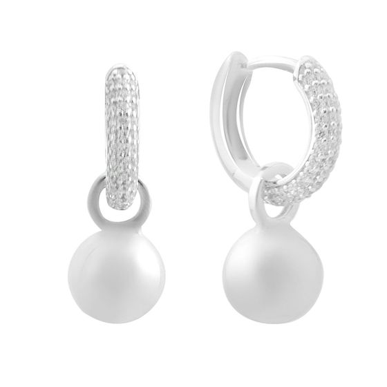 Серебряные серьги с фианитами