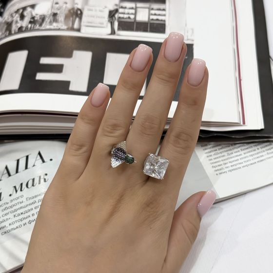 Silver Ring with Fianites