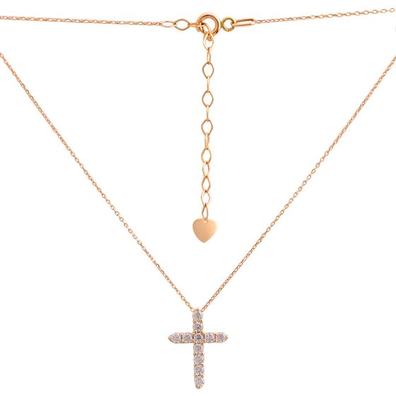 Gold necklace with 0.44ct phianites