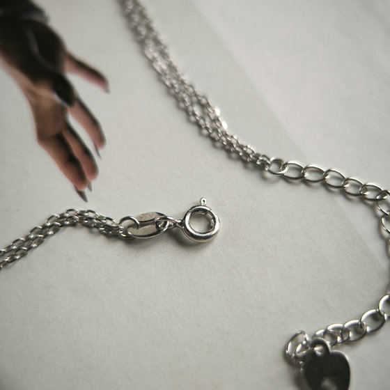 Silver necklace with cubic zirconia