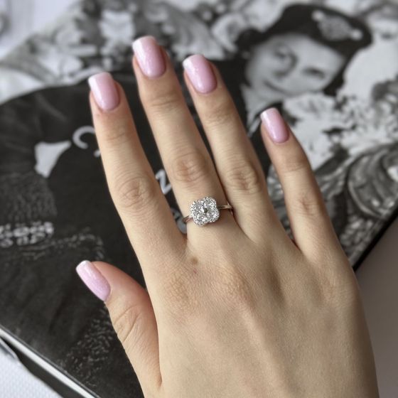 Silver Ring with Fianites