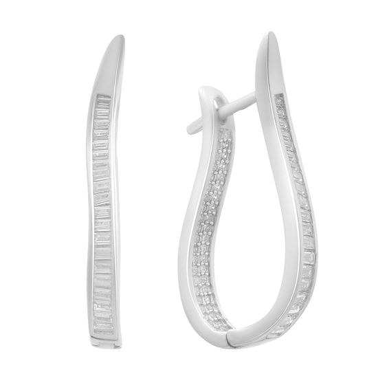 Срібні сережки з фіанітами