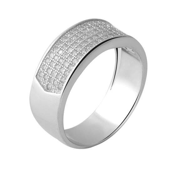 Silver Ring with Fianites