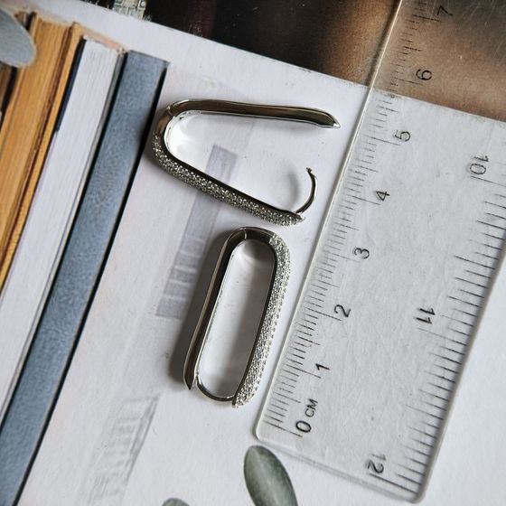 Срібні сережки з фіанітами