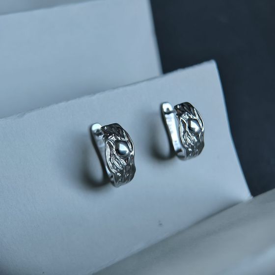 Серебряные серьги без камней