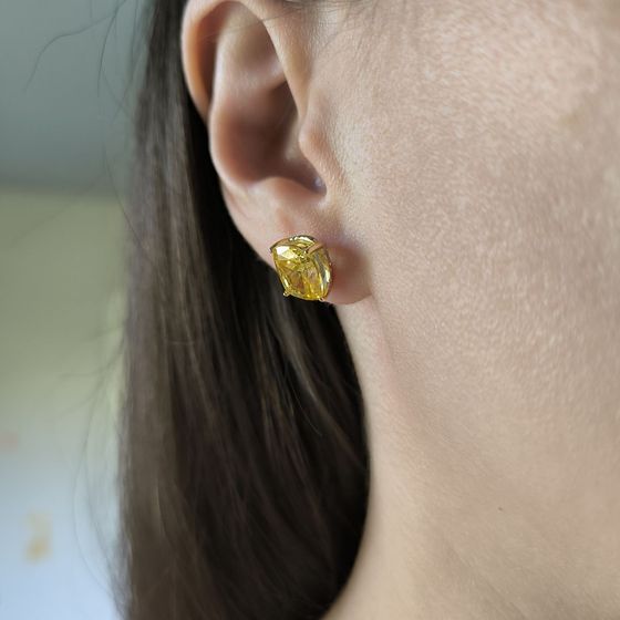 Срібні сережки з фіанітами