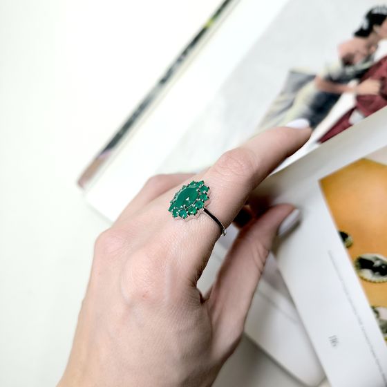 Срібна каблучка з агатом 3,455 карата