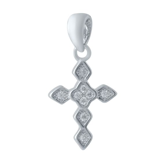 Silver cross with phianites