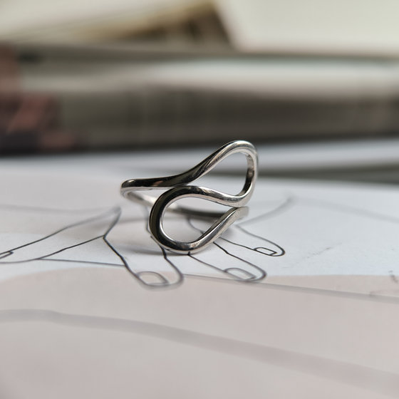 Silver ring without stones