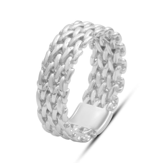 Silver ring without stones