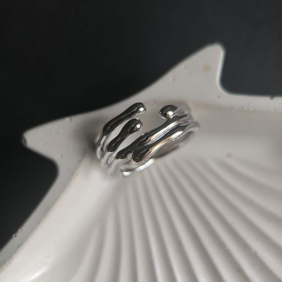 Silver ring without stones