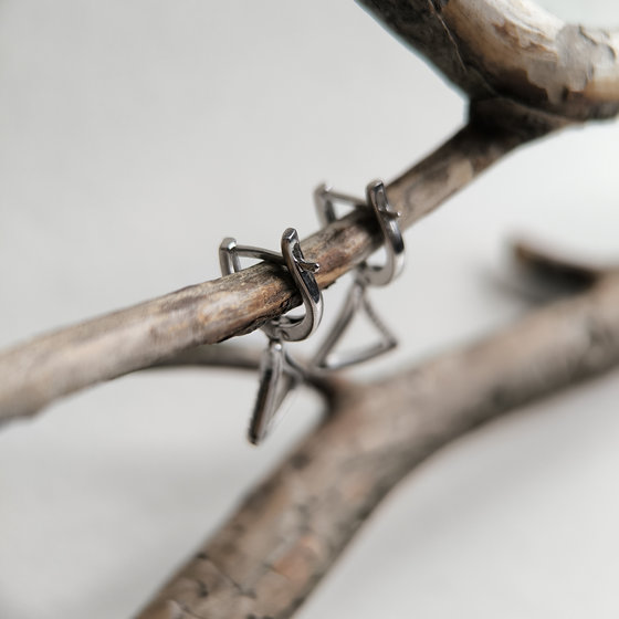 Срібні сережки з фіанітами 0.2ct