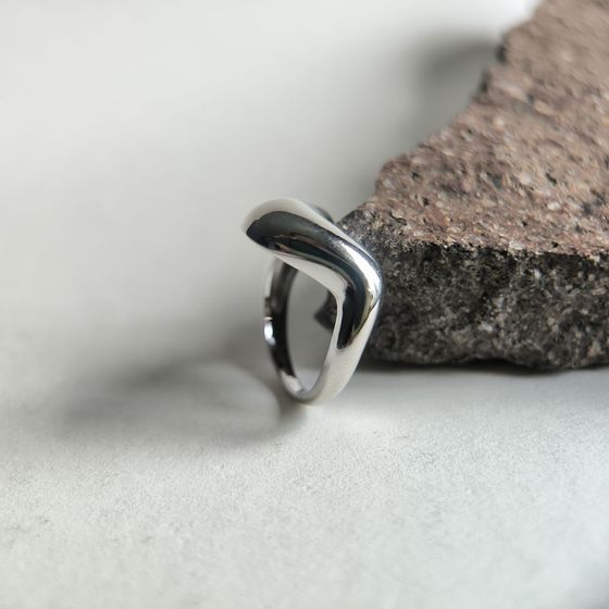 Silver ring without stones