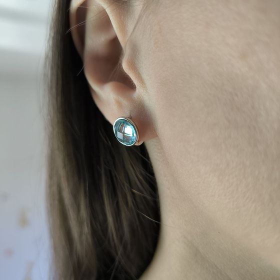 Срібні сережки з фіанітами