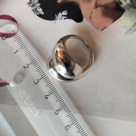 Silver ring without stones