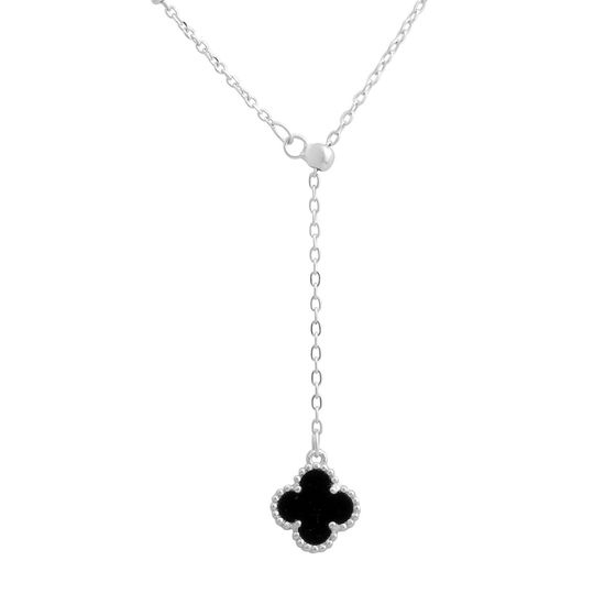 Серебряное колье с ониксом