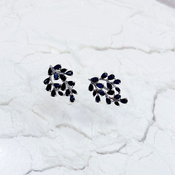 Срібні сережки з сапфіром 6.925ct