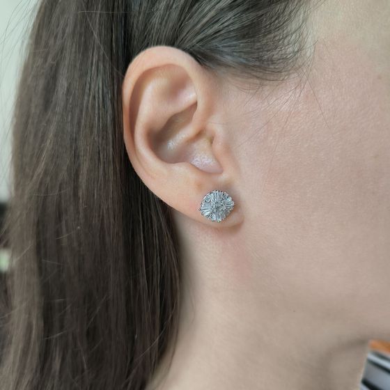 Silver Earrings with Fianites