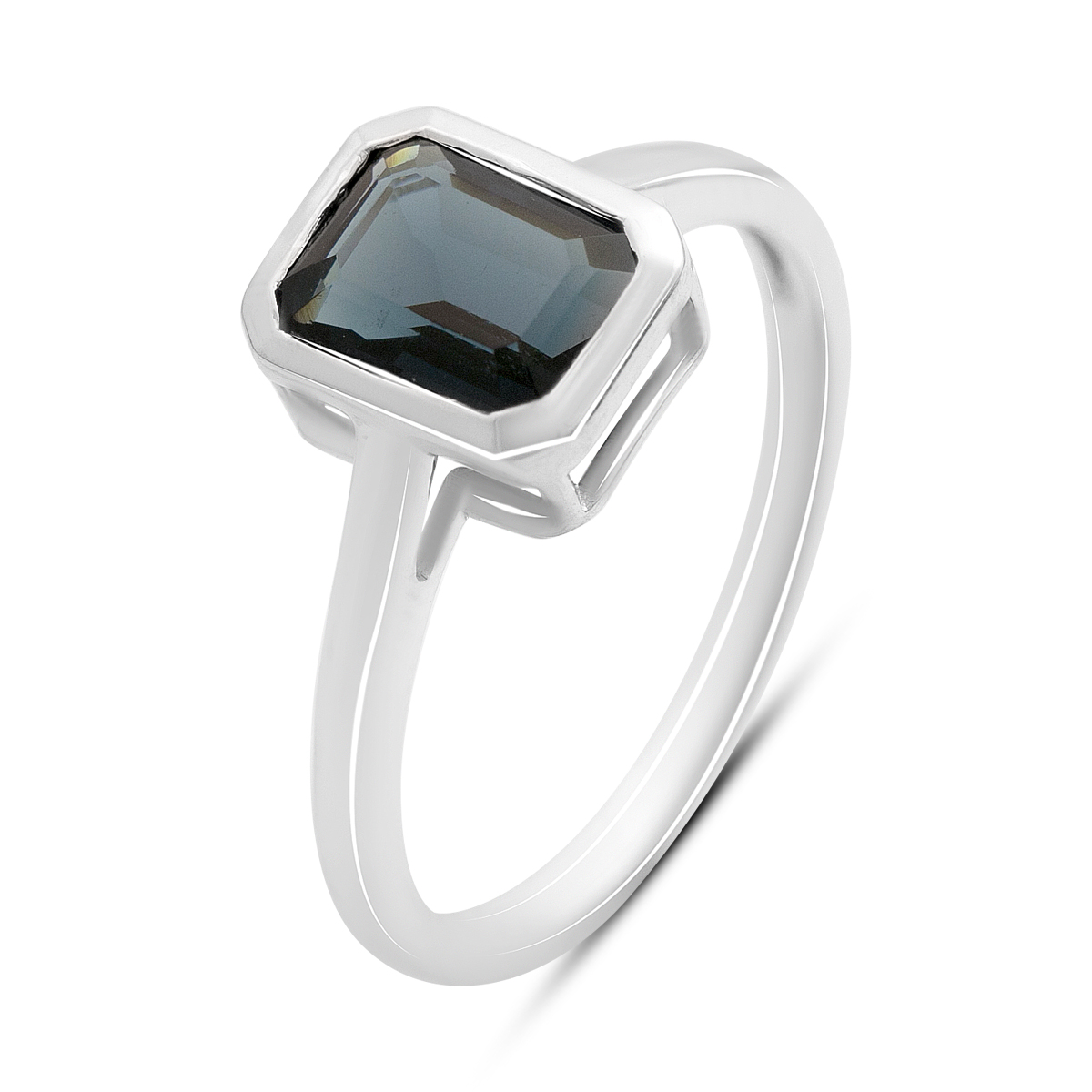 Срібне кільце з сапфіром nano 1.488ct