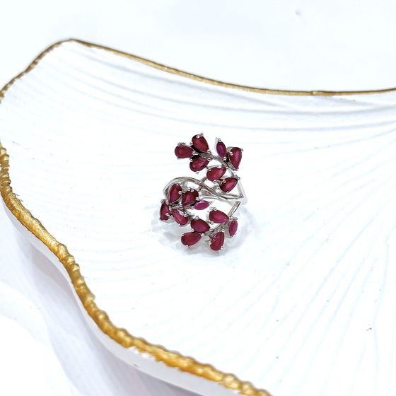 Срібна каблучка з рубіном 4.25ct