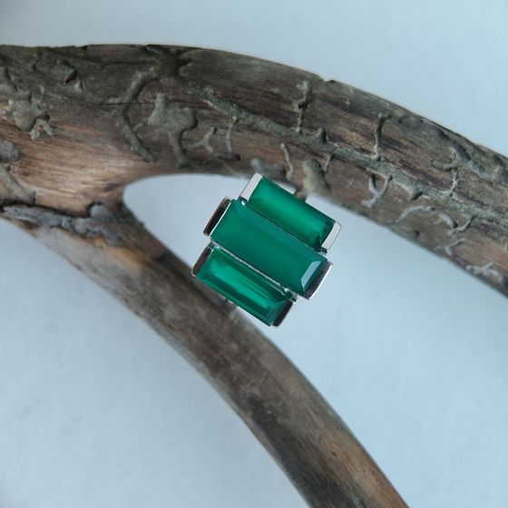 Срібна каблучка з агатом 6.893ct