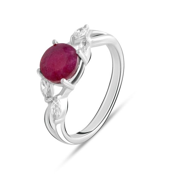 Серебряное кольцо с рубином 1.918ct