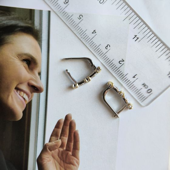 Серебряные серьги с фианитами