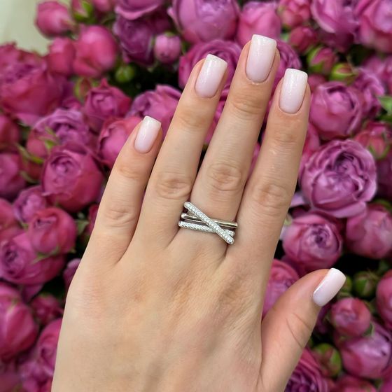 Silver Ring with Fianites