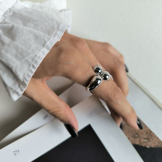 Silver ring without stones