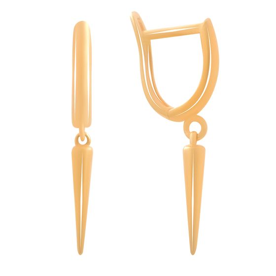 Золотые серьги без камней