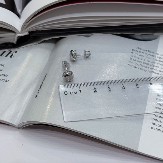 Срібні сережки з фіанітами