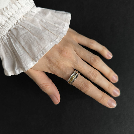 Silver ring without stones